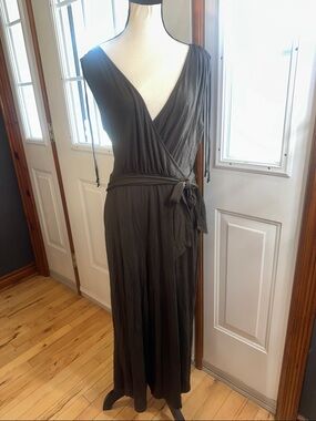 Moulinette Soeurs Olive Green Jumpsuit with Tie Belt